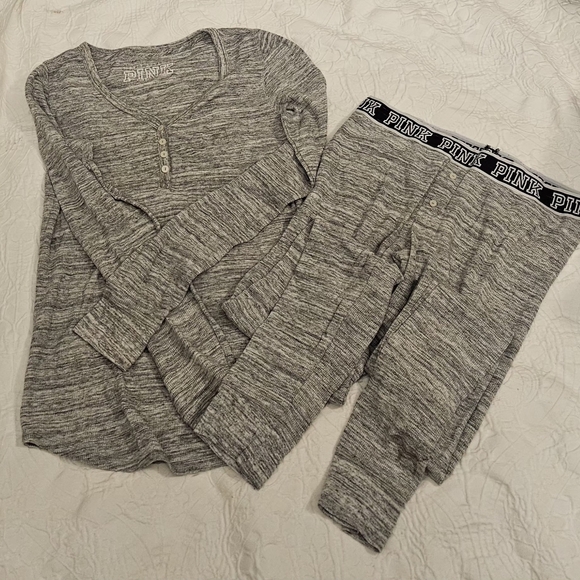 PINK Victoria's Secret Other - PINK Victoria's Secret Womens Size Medium Pajama Set - Heathered Gray